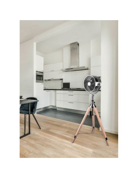 Ventilador Pie y Suelo Muy Potente Ø28cm TROMSÖ Estilo Industrial 3 Velocidades | LeonLeds