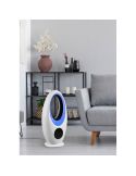 Ventilador Sobremesa LED RGB Oscilante KALMAR con Mando a Distancia 3 Velocidades | LeonLeds