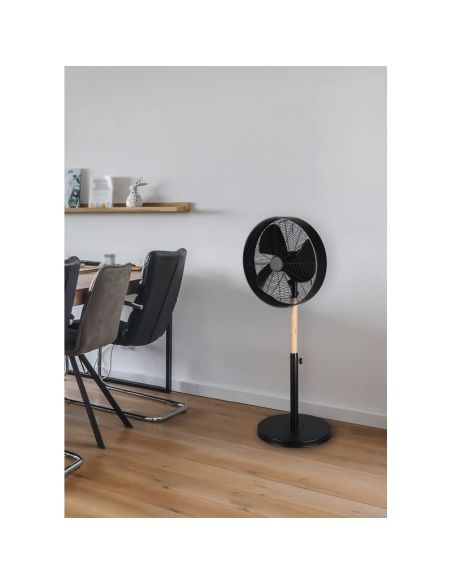 Ventilador de piso estilo industrial muito potente VIKING com altura ajustável | LeonLeds