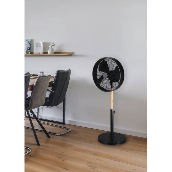 Ventilador de piso estilo industrial muito potente VIKING com altura ajustável | LeonLeds