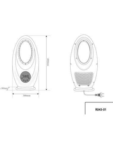 Ventilador Sobremesa LED RGB Oscilante KALMAR con Mando a Distancia 3 Velocidades | LeonLeds