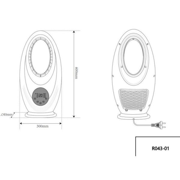 Ventilador Sobremesa LED RGB Oscilante KALMAR con Mando a Distancia 3 Velocidades | LeonLeds