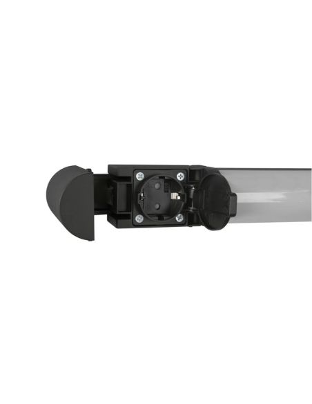 Aplique Espejo Baño Interruptor LED PIERA 41cm 3000K Negro | LeonLeds