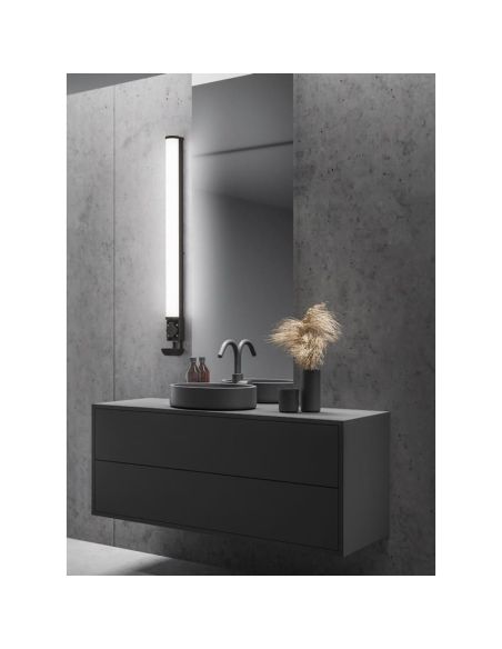 Aplique de Baño LED PIERA 80cm 16W 1650lm 3000K Cromo Interruptor IP44 | LeonLeds