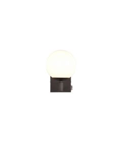 Aplique para Baño Bola Cristal KULA con Interruptor Bombilla excl. 1xE14 max. 10W IP44 Cromo | LeonLeds 2