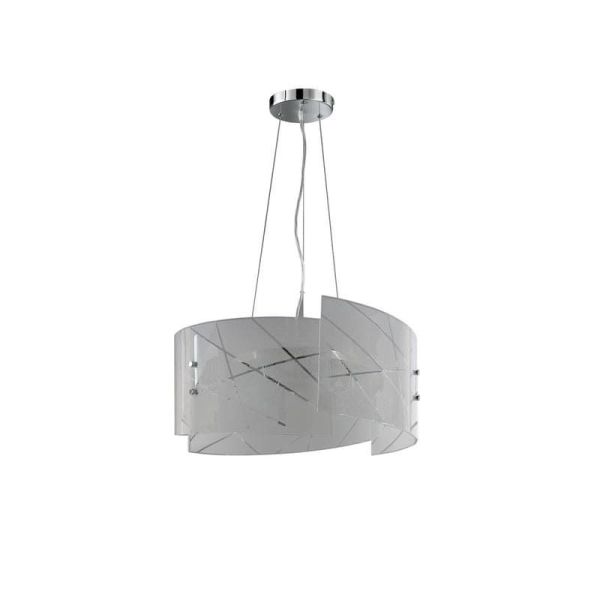 Lámpara de Techo Cristal Estilo Clásico SANDRINA Bombilla excl. 3x E27 max. 40W IP20 | LeonLeds