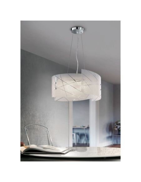 Lámpara de Techo Cristal Estilo Clásico SANDRINA Bombilla excl. 3x E27 max. 40W IP20 | LeonLeds