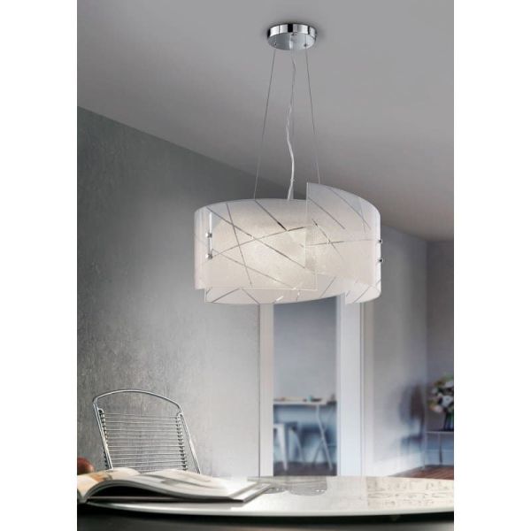 Lámpara de Techo Cristal Estilo Clásico SANDRINA Bombilla excl. 3x E27 max. 40W IP20 | LeonLeds