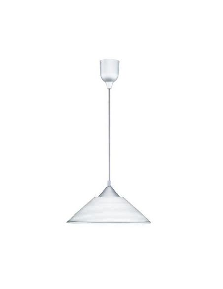 Lámpara de Techo Vidrio Estriado DIEGO Altura Ajustable Bombilla excl. 1x E27 max. 40W IP20 | LeonLeds