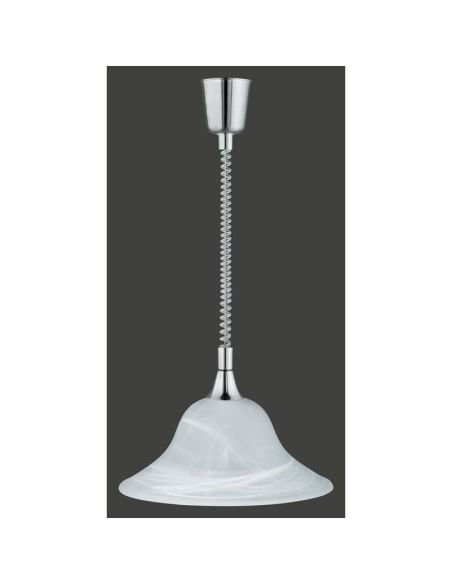 VIOLA Lâmpada de teto Lâmpada de vidro fosco excl. 1x E27 máx. Corpo em Bronze ou Níquel 40W | LeonLeds