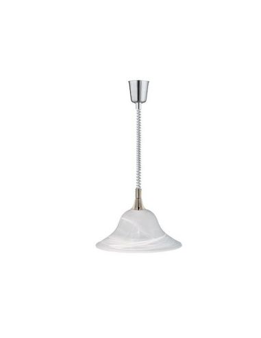 VIOLA Plafonnier Verre Mat Ampoule excl. 1x E27 max. Corps en bronze ou nickel 40 W | LéonLeds