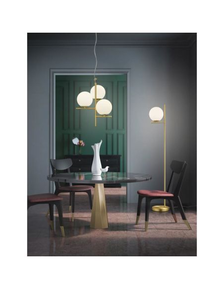 Lámpara de Techo Bolas Tulipa Vidrio PURE Bombilla excl. 3x E14 max. 28W | LeonLeds