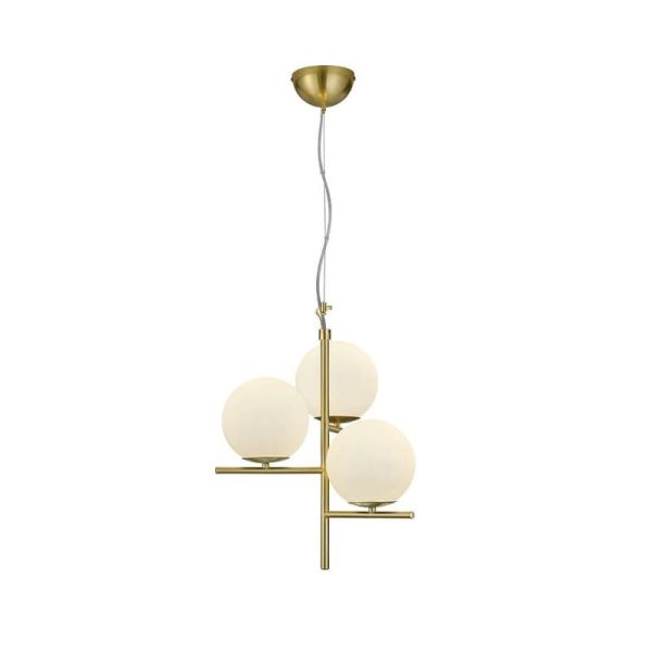 Lámpara de Techo Bolas Tulipa Vidrio PURE Bombilla excl. 3x E14 max. 28W | LeonLeds