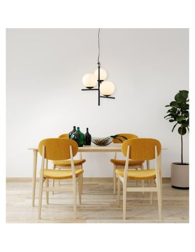 Lámpara de Techo Bolas Tulipa Vidrio PURE Bombilla excl. 3x E14 max. 28W | LeonLeds