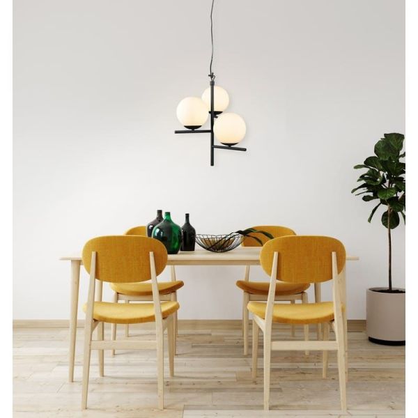 Lámpara de Techo Bolas Tulipa Vidrio PURE Bombilla excl. 3x E14 max. 28W | LeonLeds