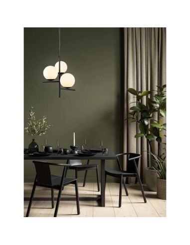 PURE Boules de Verre Abat-Jour Plafonnier Ampoule excl. 3x E14 maximum. 28W | LéonLeds