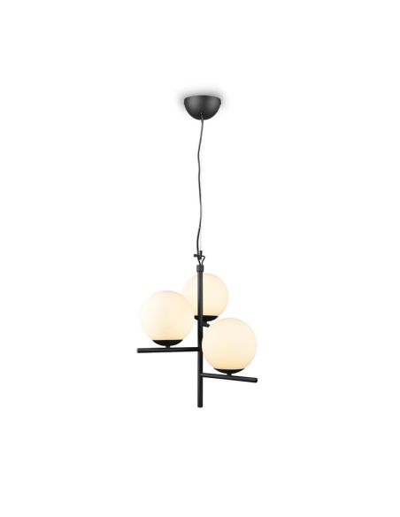 Abajur de esferas de vidro PURE lâmpada de teto excl. 3x E14 máx. 28W | LeonLeds