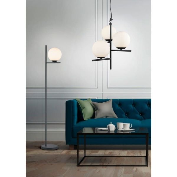 PURE Boules de Verre Abat-Jour Plafonnier Ampoule excl. 3x E14 maximum. 28W | LéonLeds