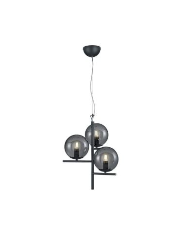Abajur de esferas de vidro PURE lâmpada de teto excl. 3x E14 máx. 28W | LeonLeds