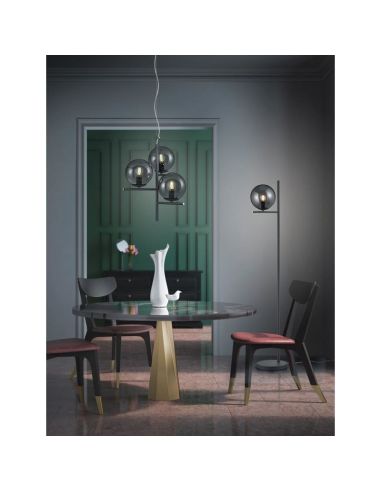 Abajur de esferas de vidro PURE lâmpada de teto excl. 3x E14 máx. 28W | LeonLeds