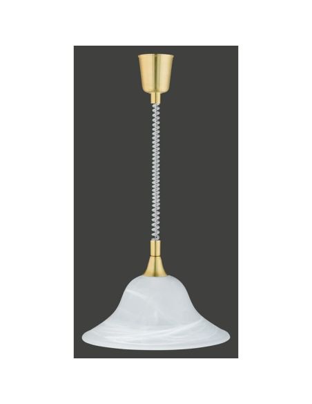 Lámpara de Techo VIOLA Vidrio Mate Bombilla excl. 1x E27 max. 40W Cuerpo Bronce o Níquel | LeonLeds