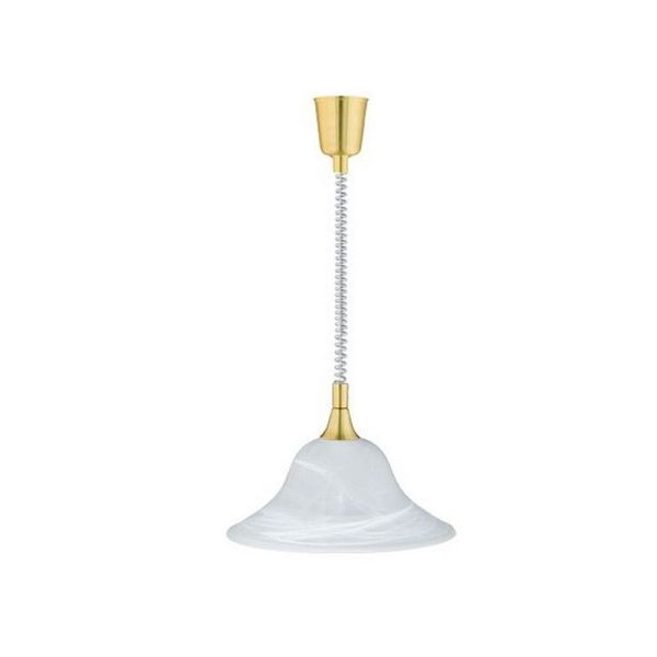 Lámpara de Techo VIOLA Vidrio Mate Bombilla excl. 1x E27 max. 40W Cuerpo Bronce o Níquel | LeonLeds