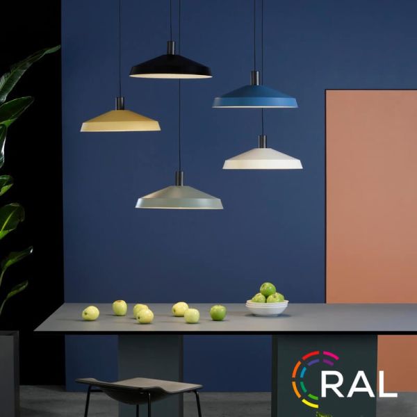 Lámpara de Techo Colgante EVELYN Ø45cm Blanco/Negro con Kit Blanco/Negro E27 15W