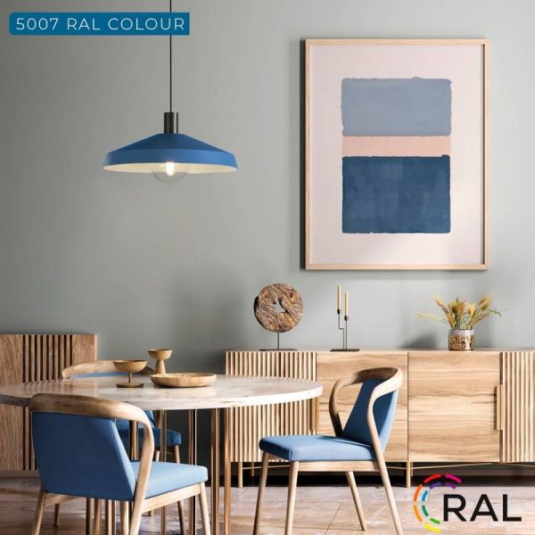 Lámpara de Techo Colgante EVELYN Ø45cm Blanco/Negro con Kit Blanco/Negro E27 15W