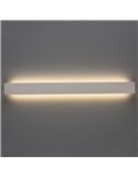 Applique murale LED FOSCA aluminium 18W 1800lm 60cm de long Blanc/Noir/Or 2700K-3000K avec interrupteur à glissière