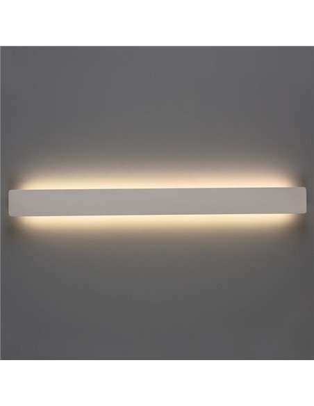 FOSCA Aplique de parede LED de alumínio 18W 1800lm 60cm de comprimento Branco/Preto/Ouro 2700K-3000K com interruptor deslizante