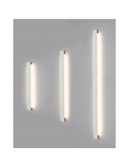 Aplique LED de Pared FOSCA de aluminio 30W 2600lm 90cm de largo Blanco/Negro/Oro 2700K-3000K con Interruptor deslizante