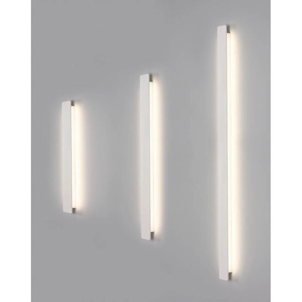 Aplique LED de Pared FOSCA de aluminio 30W 2600lm 90cm de largo Blanco/Negro/Oro 2700K-3000K con Interruptor deslizante