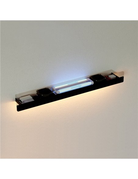 Applique LED avec purificateur d'air FOSCA AIR CLEANER 30W 3000K 1700Lm + T5 UV-C blanc/noir avec télécommande 90cm