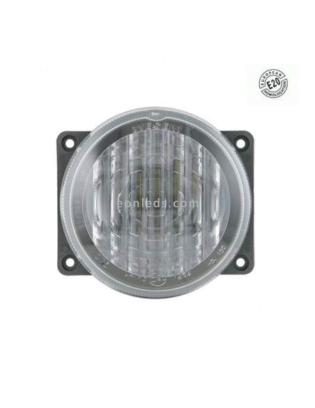 Phare rond Ø80 LED -Fog- avec connecteur homologué E20 | leonleds