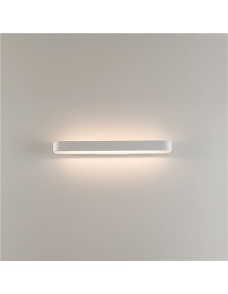 Applique murale LED arrondie GALA 60cm blanc/noir/or 31W 3650lm, 2700K-3000K avec interrupteur coulissant