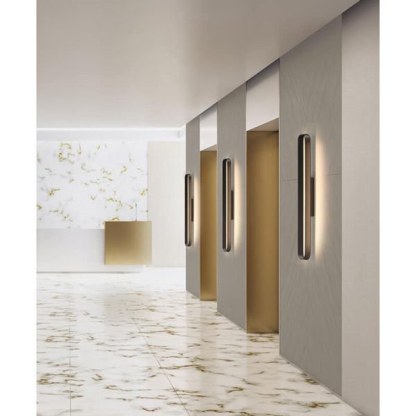 Aplique LED arredondado GALA 90cm branco/preto/dourado 43W 5190lm, 2700K-3000K com interruptor deslizante