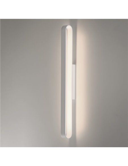 Aplique de Pared LED redondeado GALA 90cm blanco/negro/oro 43W 5190lm, 2700K-3000K con Interruptor deslizante