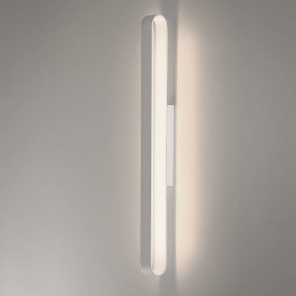 Applique murale LED arrondie GALA 90cm blanc/noir/or 43W 5190lm, 2700K-3000K avec interrupteur coulissant