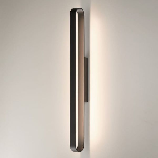 Aplique LED arredondado GALA 90cm branco/preto/dourado 43W 5190lm, 2700K-3000K com interruptor deslizante