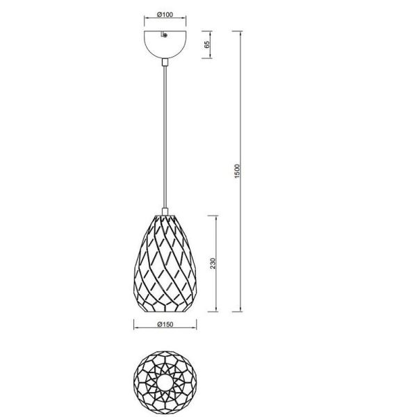 Candeeiro de teto ONYX Lâmpada interior dourada com altura ajustável excl. 1x E27 máx. 42W IP20 | LeonLeds