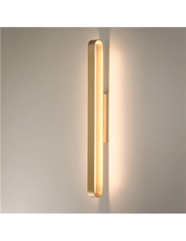 Aplique de Pared LED redondeado GALA 90cm blanco/negro/oro 43W 5190lm, 2700K-3000K con Interruptor deslizante