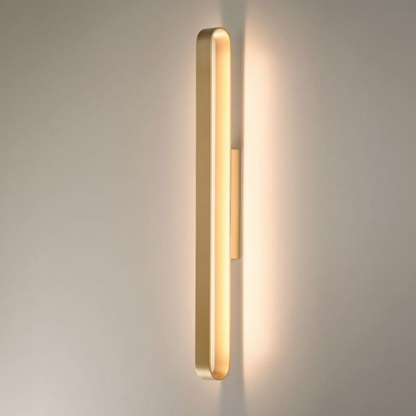 Applique murale LED arrondie GALA 90cm blanc/noir/or 43W 5190lm, 2700K-3000K avec interrupteur coulissant