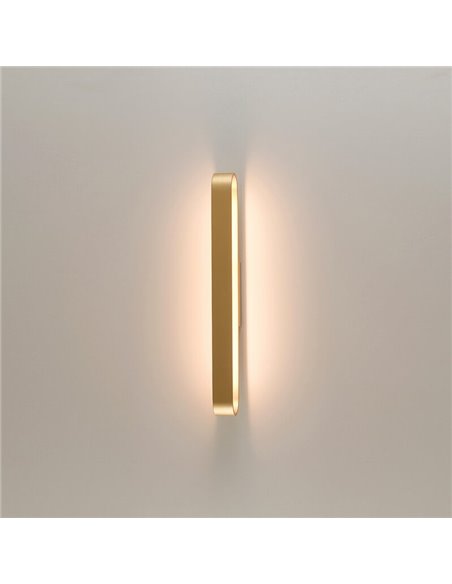 Aplique de Pared LED redondeado GALA 90cm blanco/negro/oro 43W 5190lm, 2700K-3000K con Interruptor deslizante