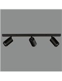 Regleta de Techo 3 Focos LED Orientables GINA GU10 3x8W blanco/negro