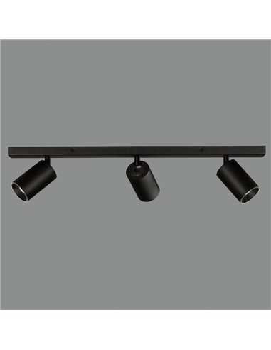 Regleta de Techo 3 Focos LED Orientables GINA GU10 3x8W blanco/negro