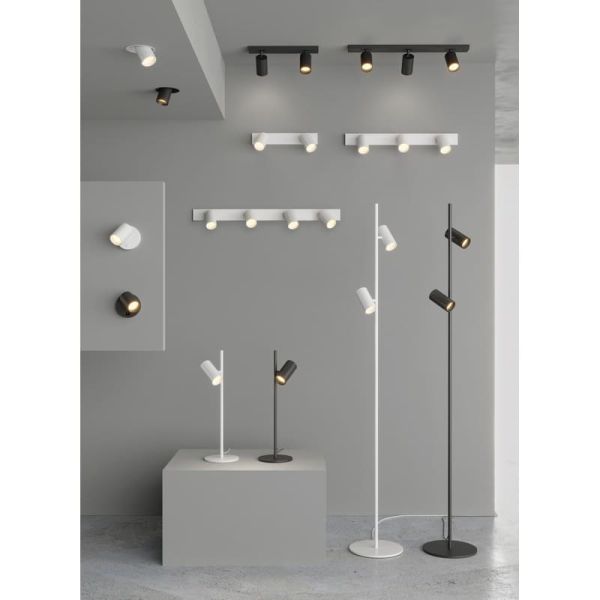 Faixa de Teto 3 Focos LED Ajustáveis GINA GU10 3x8W branco/preto