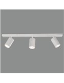Regleta de Techo 3 Focos LED Orientables GINA GU10 3x8W blanco/negro