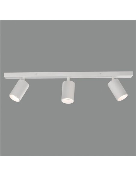 Bande de Plafond 3 Spots LED Orientables GINA GU10 3x8W blanc/noir