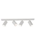 Regleta de Techo 4 Focos Orientables GINA LED GU10 4x8W blanco/negro