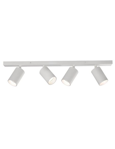 Regleta de Techo 4 Focos Orientables GINA LED GU10 4x8W blanco/negro